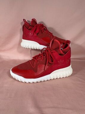 Adidas Tubular X Collegiate Red White Men's Trainers Size 8.5 (S77842)